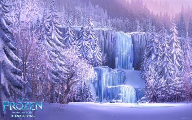 Frozen waterfall from disney s frozen wallpaper hd.