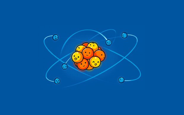 Funny Atom Wallpaper.