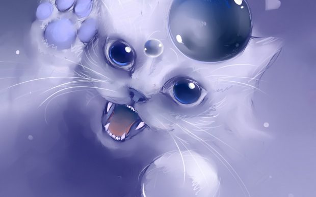 HD Anime Cat Background.