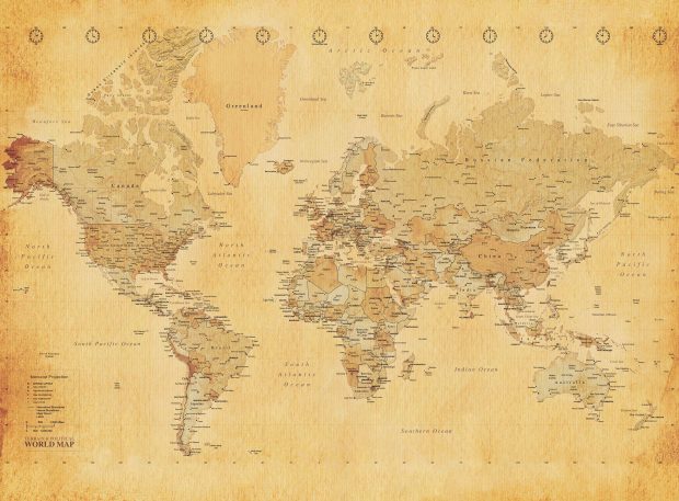 HD Antique Map Background.