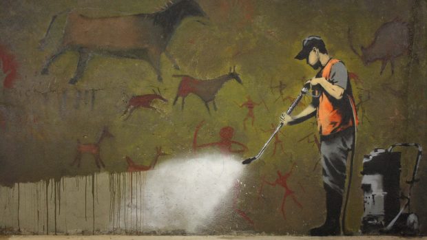 HD Banksy Art Bakcground.