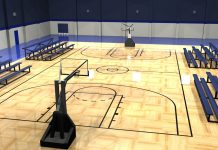HD Basketball Court Background.
