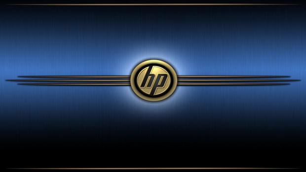 HP Logo Blue and Gold Picture.