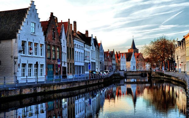 Lovely Cityscape Of Amsterdam Wide Desktop Background