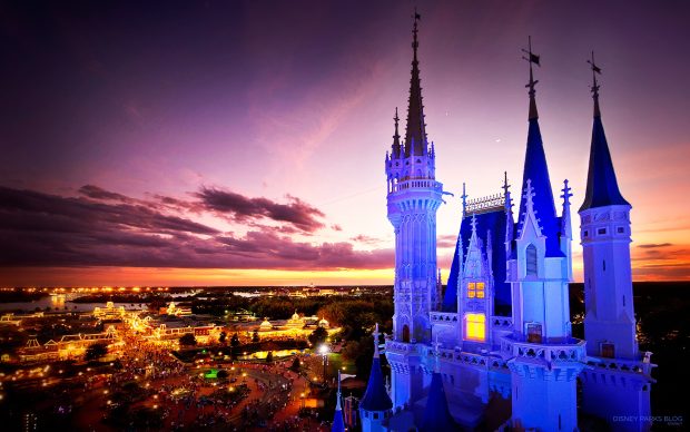 Image cinderella castle night disney.