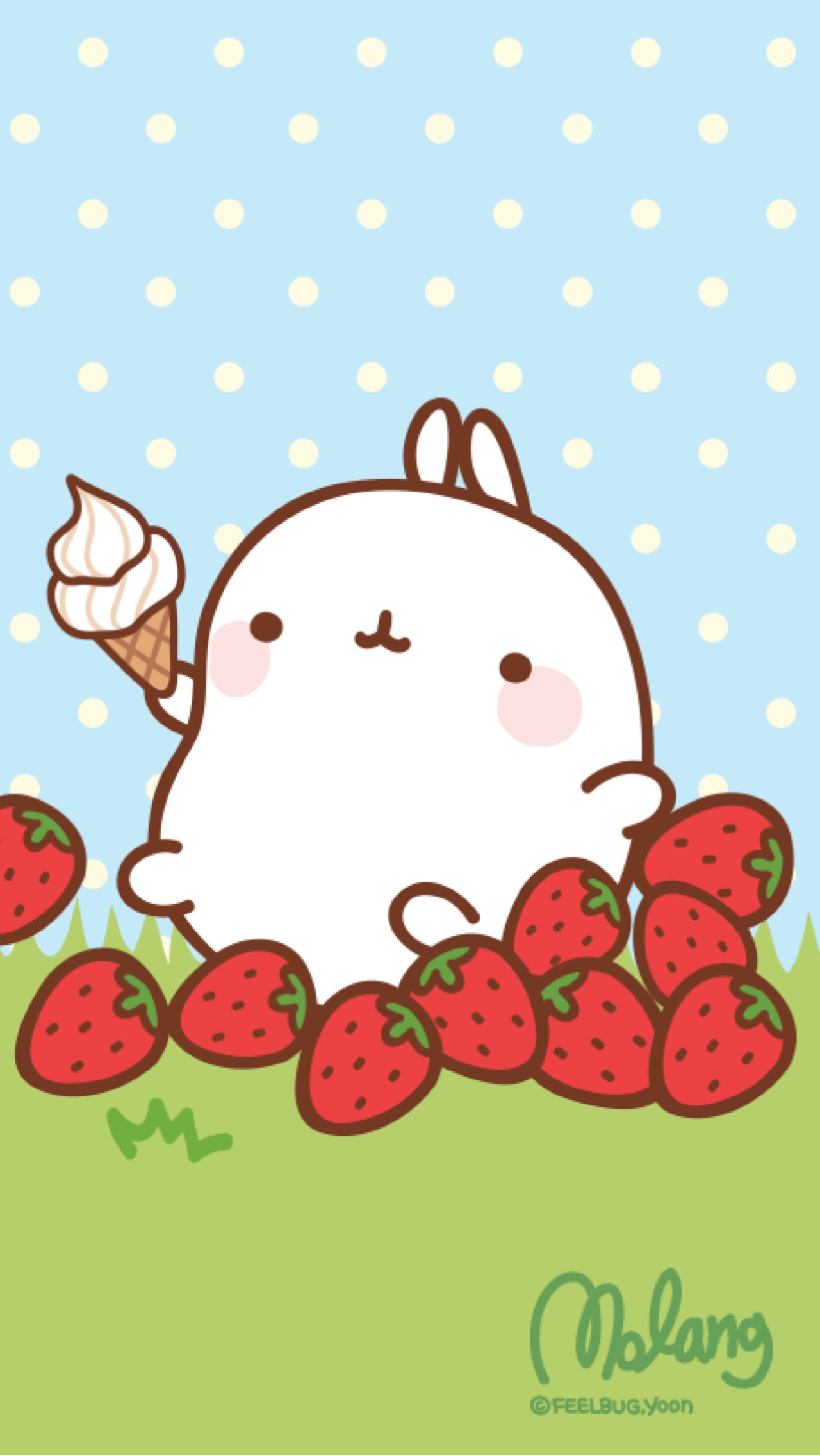 Download Cute Kawaii Aesthetic Peach Strawberry Wallpaper  Wallpaperscom