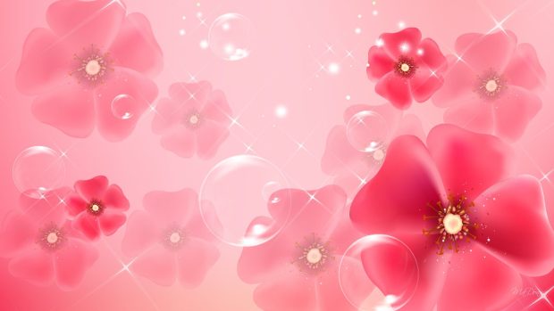 Light Pink Floral Wallpaper.