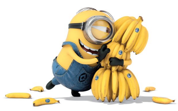 Minion and Banana Background Wide.
