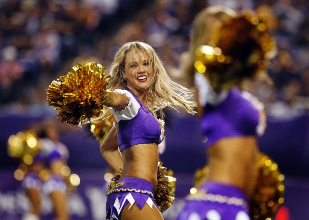 Minnesota vikings nfl football cheerleader.