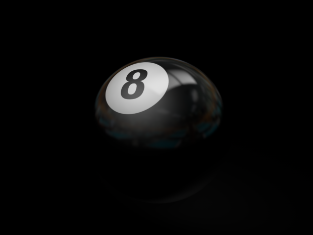 Picture of Billiards Black Ball Number 8.