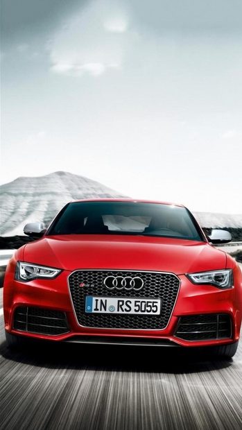 Picture of Red Audi Iphone.