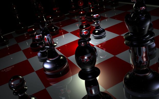 Pieces Chess Boards Glass Wallpaper