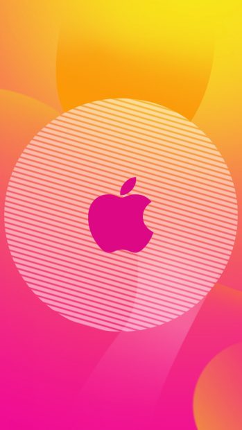 Pink Right Apple Logo Wallpaper for Iphone.