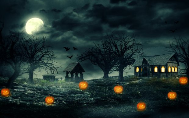 Pumpkin Halloween Desktop Wallpaper.