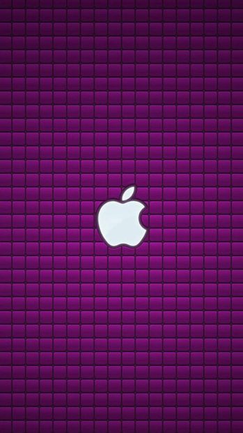 Purple Apple Logo Iphone Background.