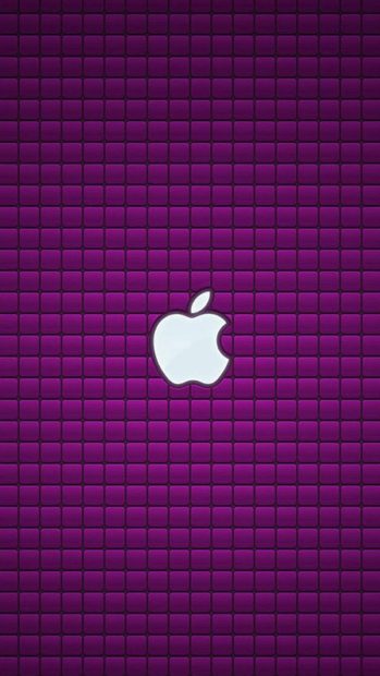 Purple Apple Logo Iphone Background.