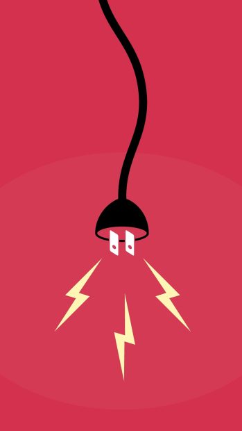 Sparkling Bulb Lamp Illust Art iphone wallpaper.