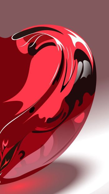 Valentine Heart 3D Wallpaper For iPhone 6 Plus.