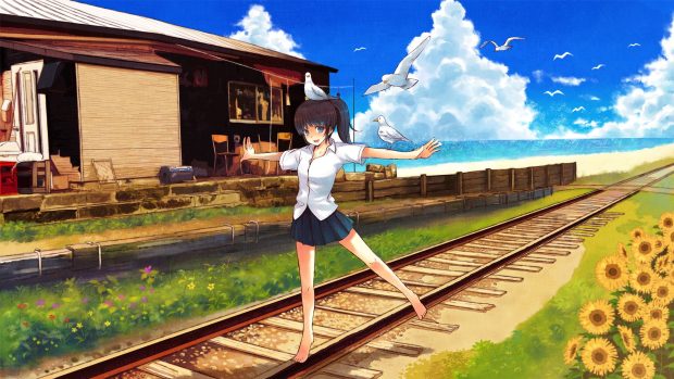 Wallpaper scenery landscape anime animu albums.