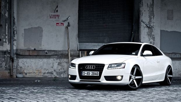 White Audi A5 Background.