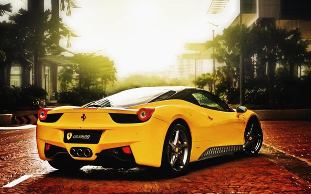 awesome yellow car wallpaper 1.