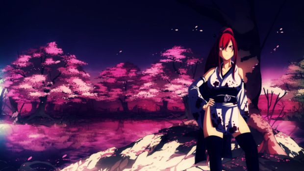 Art backgrounds Erza Scarlet.