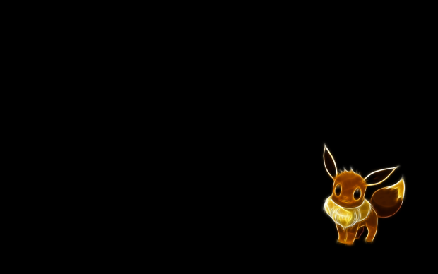 Background eevee black pokemon hd.