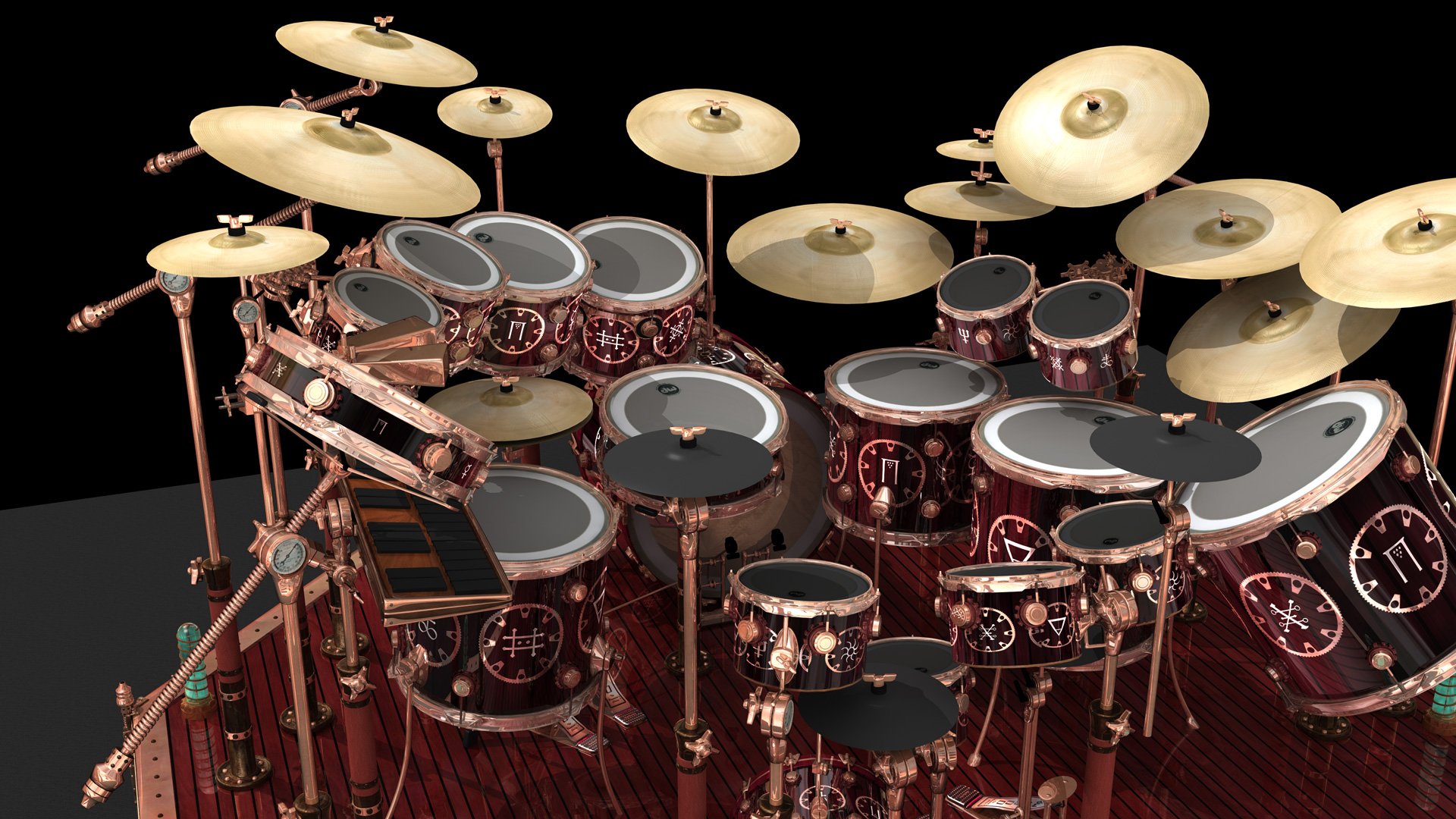 cool drum kits wallpaper