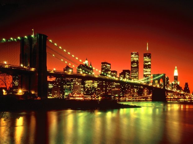 Brooklyn Bridge Widescreen Background.