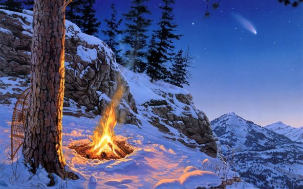 Campfire Desktop Background.