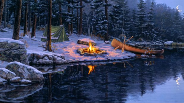 Campfire Wallpaper Full HD.
