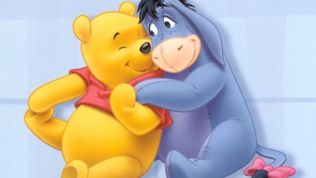 Cartoon winnie yellow bear eeyore donkey friendship 1920x1080.