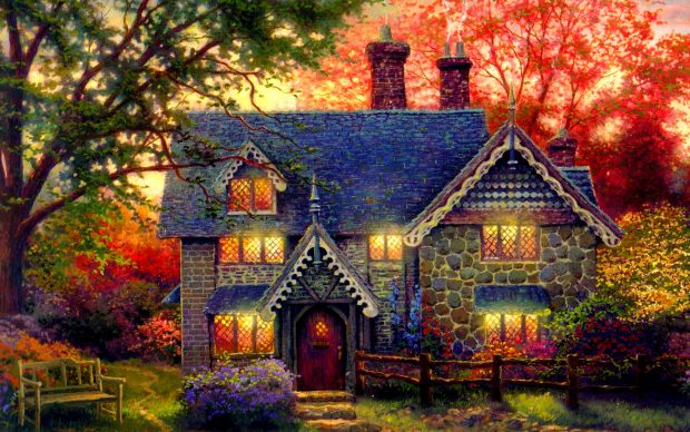 Cottage HD Wallpaper.