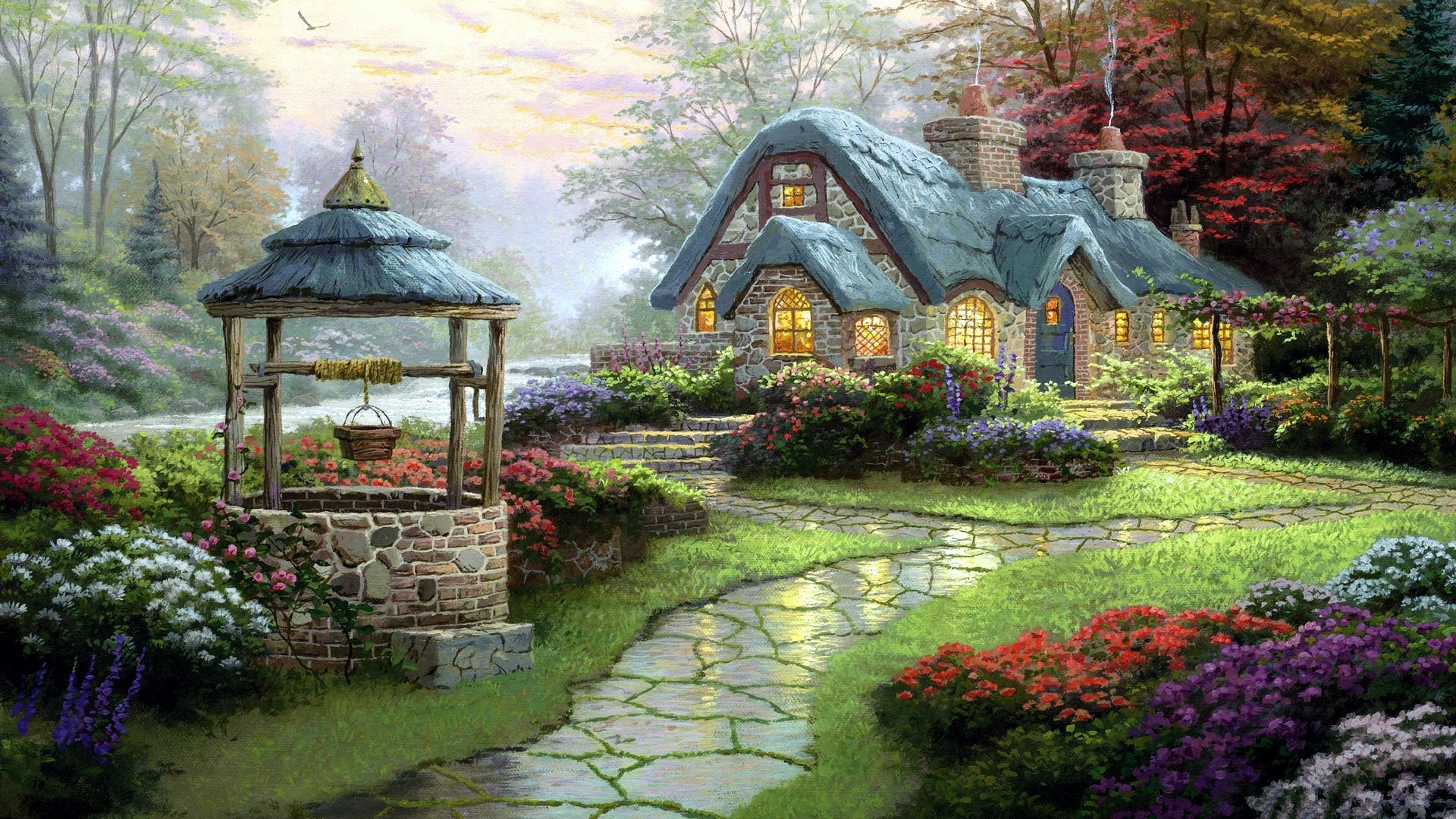 Free Download Cottage Wallpaper Pixelstalk Net