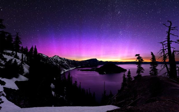 Crater Lake Background Widescreen.