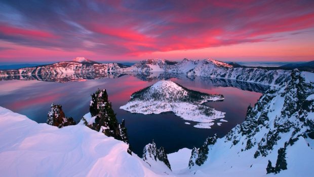 Crater Lake Wallpaper Full HD.