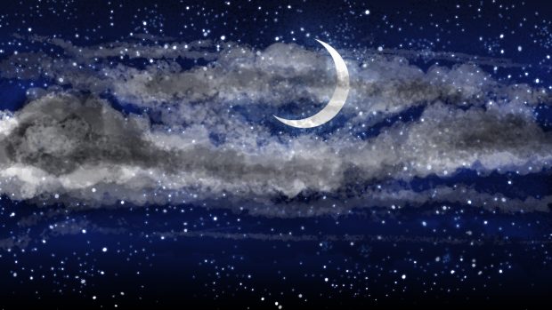 Crescent Moon Desktop Wallpaper.