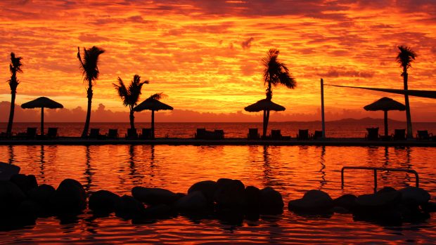 Epic sunset denarau island fiji.