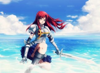 Erza scarlet fairy tail anime hd wallpaper.