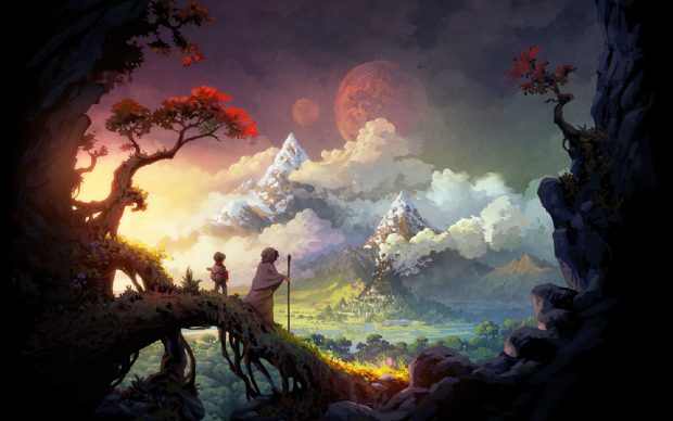 Fantasy landscape wallpaper for android For Desktop.
