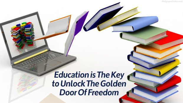 Freedom Education Quotes Wallpaper HD.