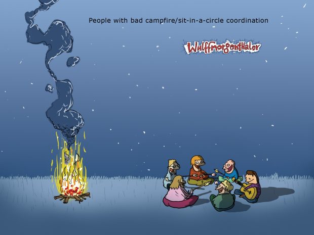Funny Campfire Wallpaper.