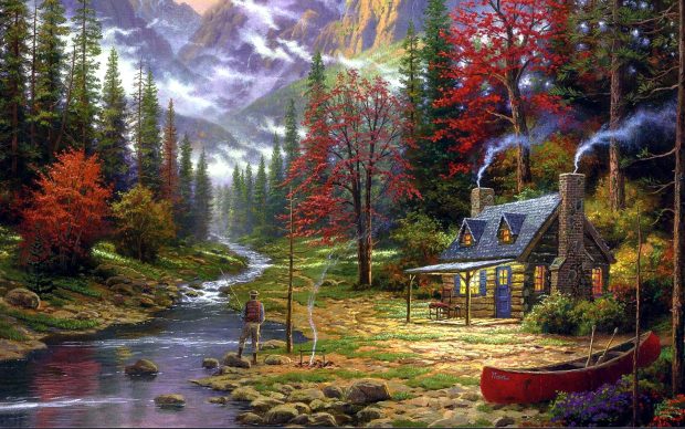 HD Cottage Wallpaper.