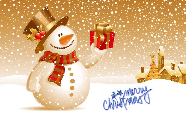 Merry christmas snow man backgrounds.