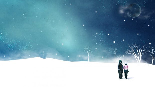 Winter Love Background HD.