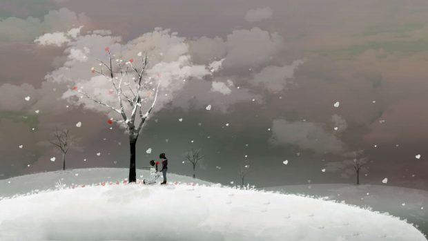 Winter Love Wallpaper for Desktop.