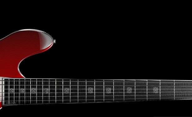 Zoom red guitar wallpaper 1920x1200.