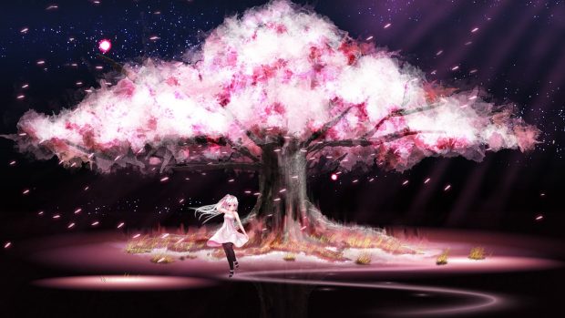 Anime Cherry Blossom Wallpaper.