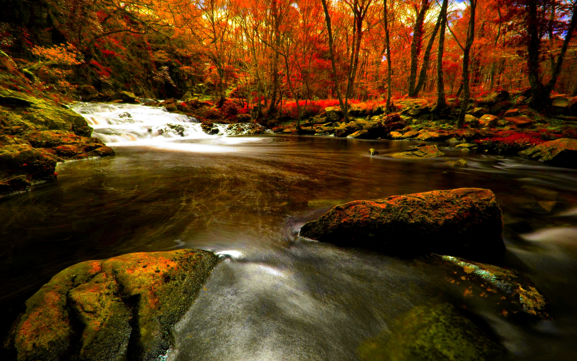 Autumn River Hd Wallpaper Pixelstalknet