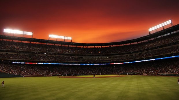 Baseball Stadium Full HD Wallpaper.